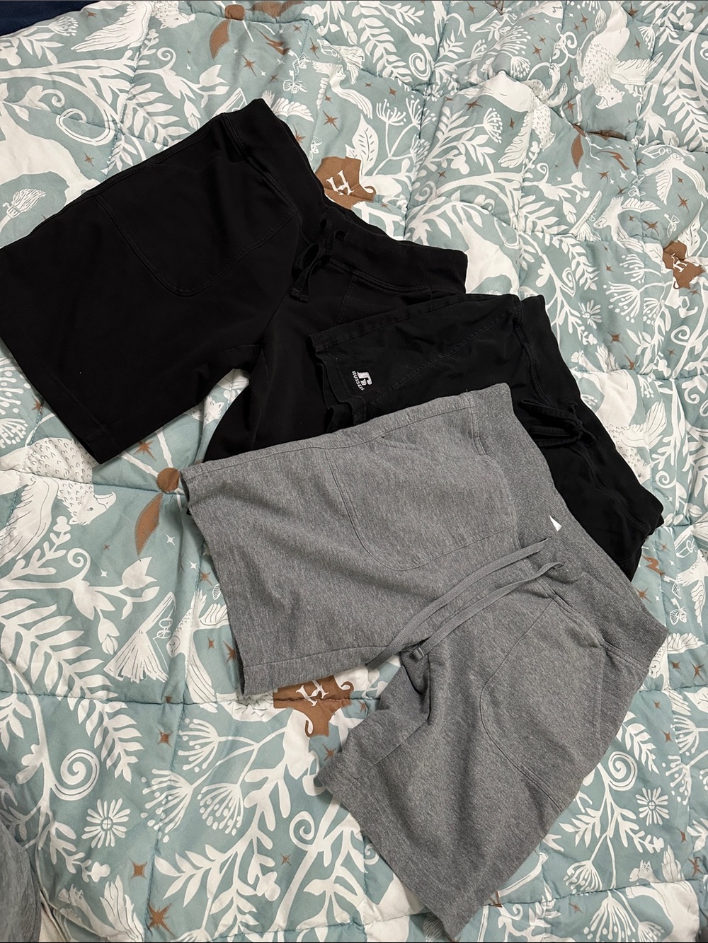 Russell Athletic Black & Gray Women’s Athletic Shorts Pack